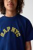 Blue NYC Arch Logo Short Sleeve Crew Neck T-Shirt (4-13yrs)