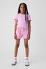 Pink Cotton Easy Pull On Shorts (4-13yrs)