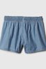 Blue Cotton Easy Pull On Shorts (4-13yrs)