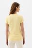 Yellow Cotton Logo Short Sleeve Crew Neck T-Shirt