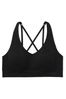 Victoria's Secret PINK Pure Black Non Wired Lightly Lined Seamless Air Sports Bra