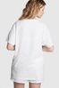 Victoria's Secret PINK White Short Sleeve Oversized Campus T-Shirt