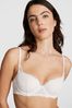 Victoria's Secret PINK Coconut White Lace Lightly Lined Balcony Bra