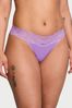 Victoria's Secret Purple Paradise Flower Power Band Thong Knickers