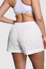 Victoria's Secret PINK Optic White Palms Woven Cotton Boxer Pyjama Shorts