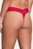 Victoria's Secret Hottie Pink Palm Leaf Thong Posey Lace Knickers