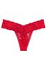 Victoria's Secret Hottie Pink Palm Leaf Thong Posey Lace Knickers