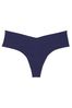 Victoria's Secret PINK Midnight Navy Blue Thong No Show Knickers