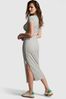 Victoria's Secret PINK Heather Stone Grey Short Sleeve Midi Dress