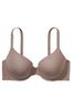 Victoria's Secret PINK Iced Coffee Brown Lightly Lined Cotton Logo Bra
