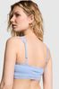 Victoria's Secret PINK Harbor Blue Lace Trim Rib Seamless Bralette