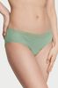 Victoria's Secret Seasalt Green Drop Needle Pointelle Hipster Logo Cotton Knickers