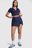 Victoria's Secret PINK Midnight Navy Blue Piqué Wrap Skirt