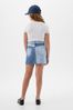 Blue Patchwork Mini Skirt (6-14yrs)