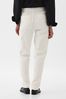 White Twill Cargo Trousers