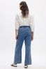 Mid Blue Cargo High Waisted Pull On Jeans