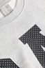 Grey Logo Graphic  Crew Neck Sweatshirt