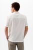 White Linen Cotton Short Sleeve Shirt