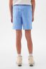 Blue Cotton Twill Easy Pull On Short (4-13yrs)