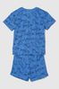Blue Shark Print Short Pyjama Set (4-13yrs)