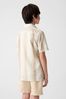 Neutral Short Sleeve Linen Cotton Shirt (4-13yrs)