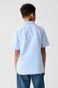 Blue Stripe Print Short Sleeve Shirt (4-13yrs)