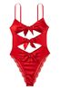 Victoria's Secret Lipstick Red Tied with a Bow Bodysuit