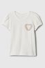 White Graphic Print Short Sleeve Crew Neck T-Shirt (Newborn-5yrs)