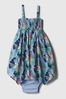 Blue Floral Smocked Dress (6mths-5yrs)