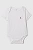 White Pocket Short Sleeve Bodysuit (Newborn-24mths)