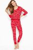 Victoria's Secret Red Starry Sky Flannel Short Pyjamas