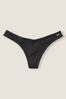 Victoria's Secret PINK Pure Black Cotton Thong Knickers