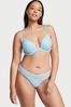 Victoria's Secret Blue Topaz Posey Lace Waist Thong Knickers