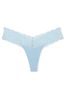 Victoria's Secret Blue Topaz Posey Lace Waist Thong Knickers
