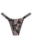 Victoria's Secret Black Peaceful Rose Lace Shine Strap Brazilian Panty