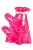 Victoria's Secret Fuchsia Pink Fizz Script Signature Satin Slipper