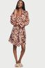 Victoria's Secret Champagne Brown Tiger Cosy Short Dressing Gown