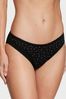 Victoria's Secret Black Scattered Stones Hipster Stretch Cotton Knickers