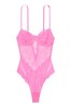 Victoria's Secret Neon Peony Pink Lace Unlined Balcony Body