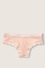 Victoria's Secret PINK Peach Nectar With Foil Lace Logo Thong Knickers