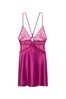 Victoria's Secret Pink Rouge Satin Lace Slip Dress