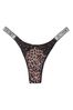 Victoria's Secret Classic Brown Leopard Smooth Shine Strap Brazilian Panty