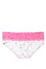 Victoria's Secret White Floral Logo Lace Waist Hipster Knickers