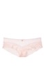 Victoria's Secret White Pink Iconic Stripe Lace Hipster Knickers