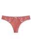 Victoria's Secret Withered Rose Pink Lace Thong Panty