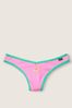 Victoria's Secret Pink Neon Bubble Pink Cotton Thong Knicker