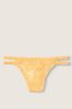 Victoria's Secret PINK Yellow Strappy Lace Thong Knicker