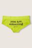 Victoria's Secret PINK Lime Punch Yellow Cotton Logo Hipster Knicker