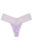 Victoria's Secret Frosted Iris Spring Tartan Lace Waist Cotton Thong Knickers