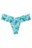 Victoria's Secret Aqua Floral Blue Lace Thong Knickers